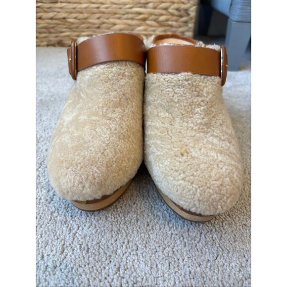 Nearly NEW Veronica Beard Dacey Shearling Mule Clogs, Sz 8.5, $495 - Picture 4 of 9